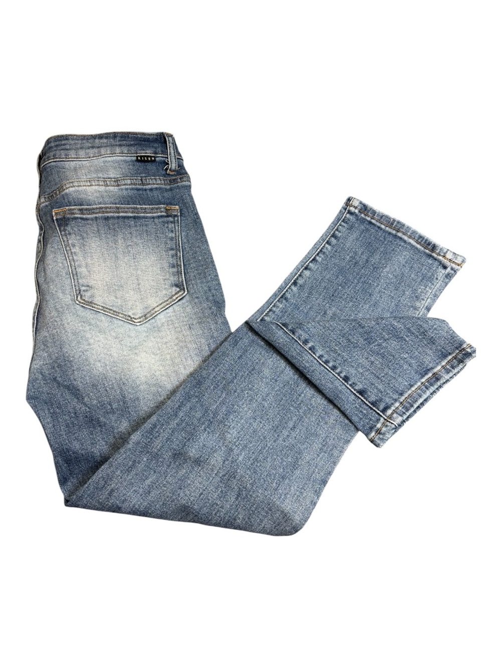 Risen Jeans High Rise Straight Leg Jeans Size 13 Medium Wash RDP1417 GUC